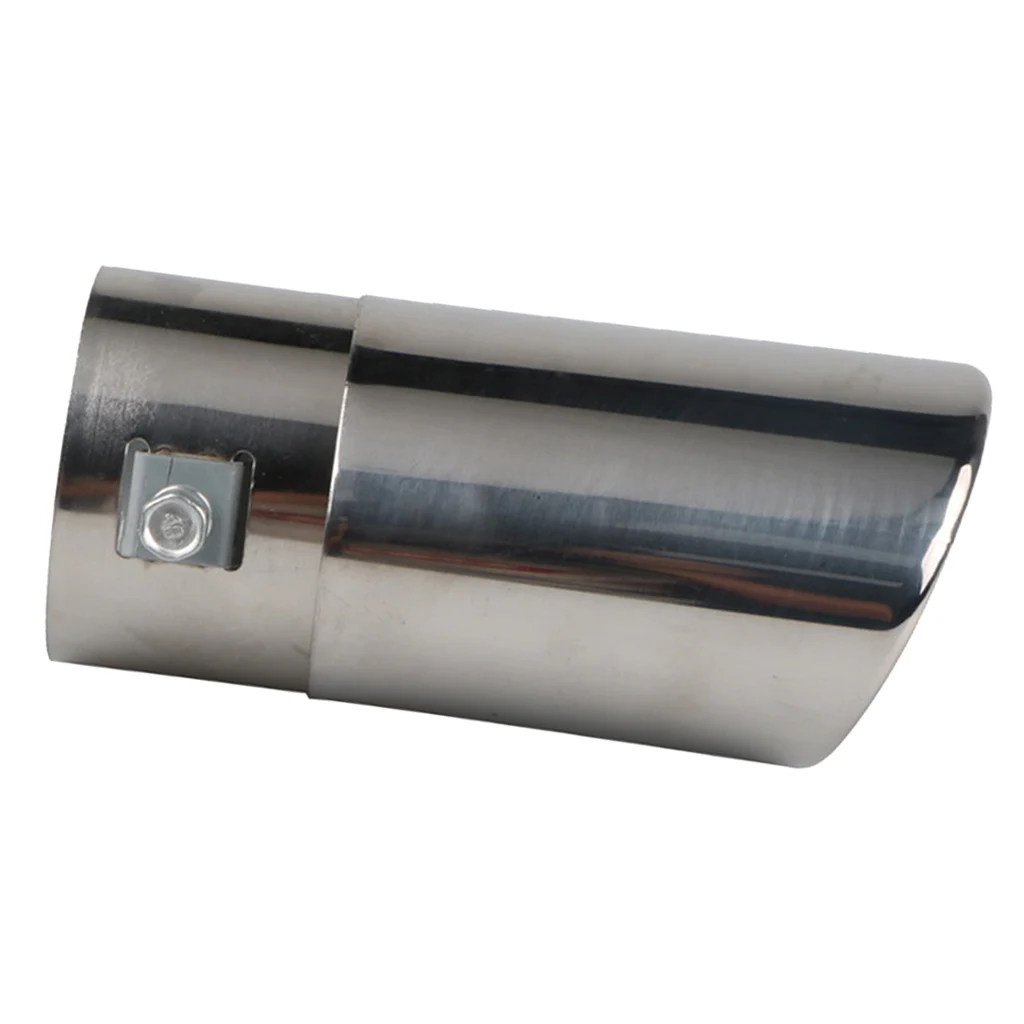 Car Exhaust Pipe Muffler Silencer Tail Pipe Universal Stainless Steel Length 140mm Interface 63mm Anti-Grease Car Accessories