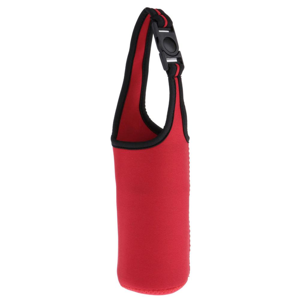 Water Bottle Sleeve Neoprene Cover - Bottle Holder Handle Strap with Buckle -