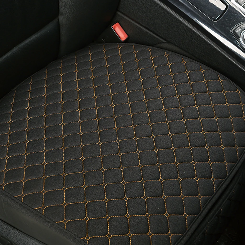 Flax Breathable Car Interior Seat Cover Cushion Pad Mat for Auto Office