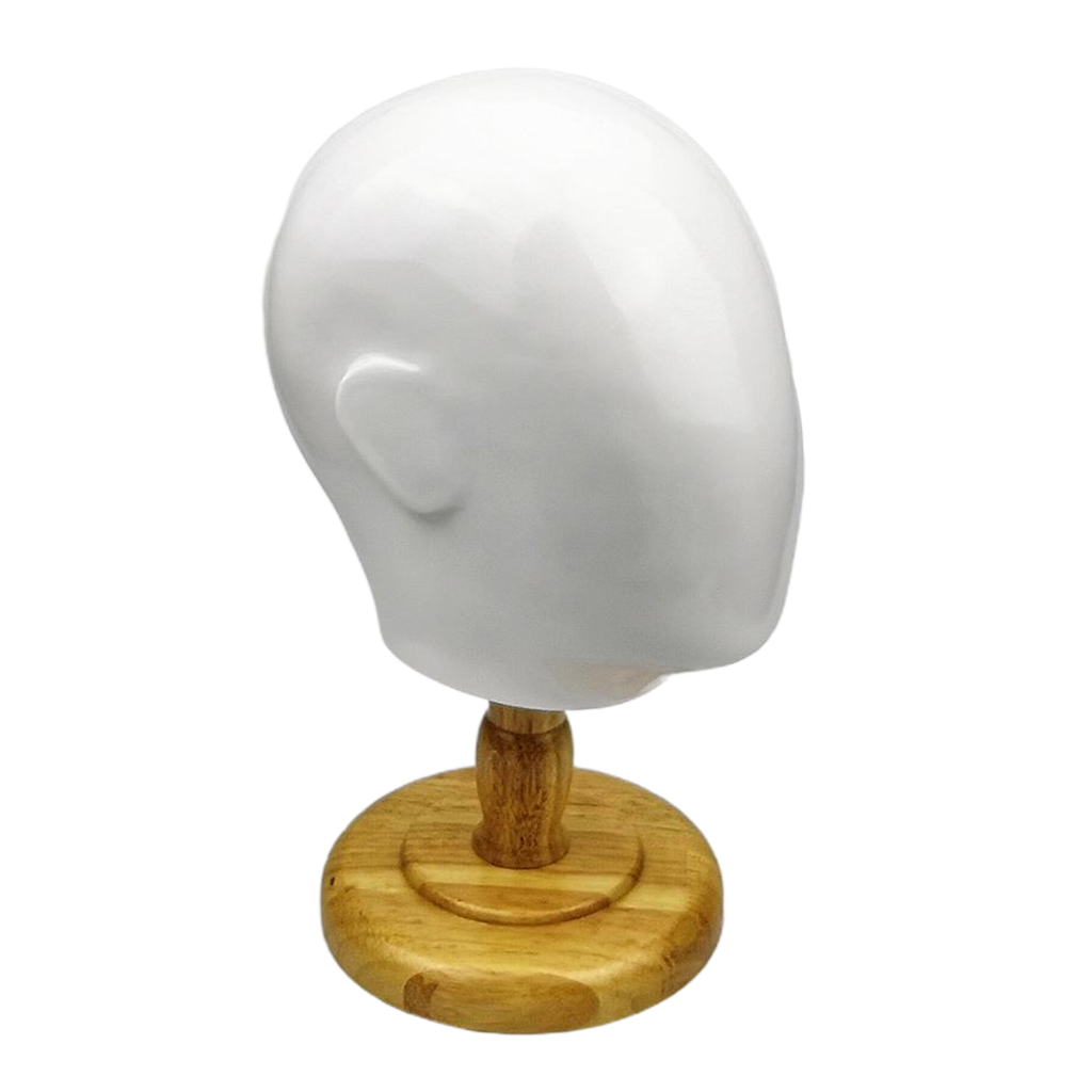 Male Mannequin Resin Mannequin Head Wooden Stand for Wig Glasses Hat Scarf Display 22.6''