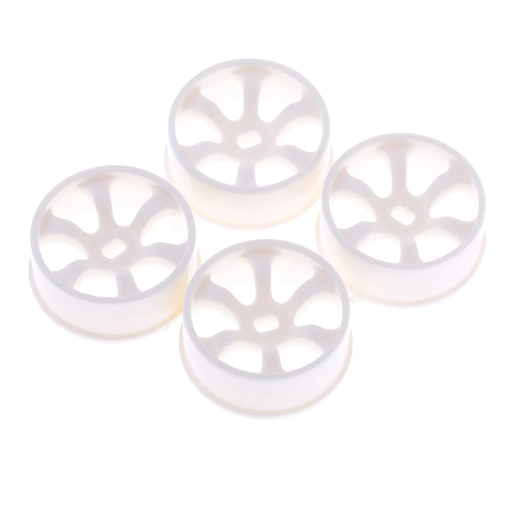 4Pcs 1/28 White RC Wheel Rims for WLtoys K969 K989 P929  Car DIY Accs