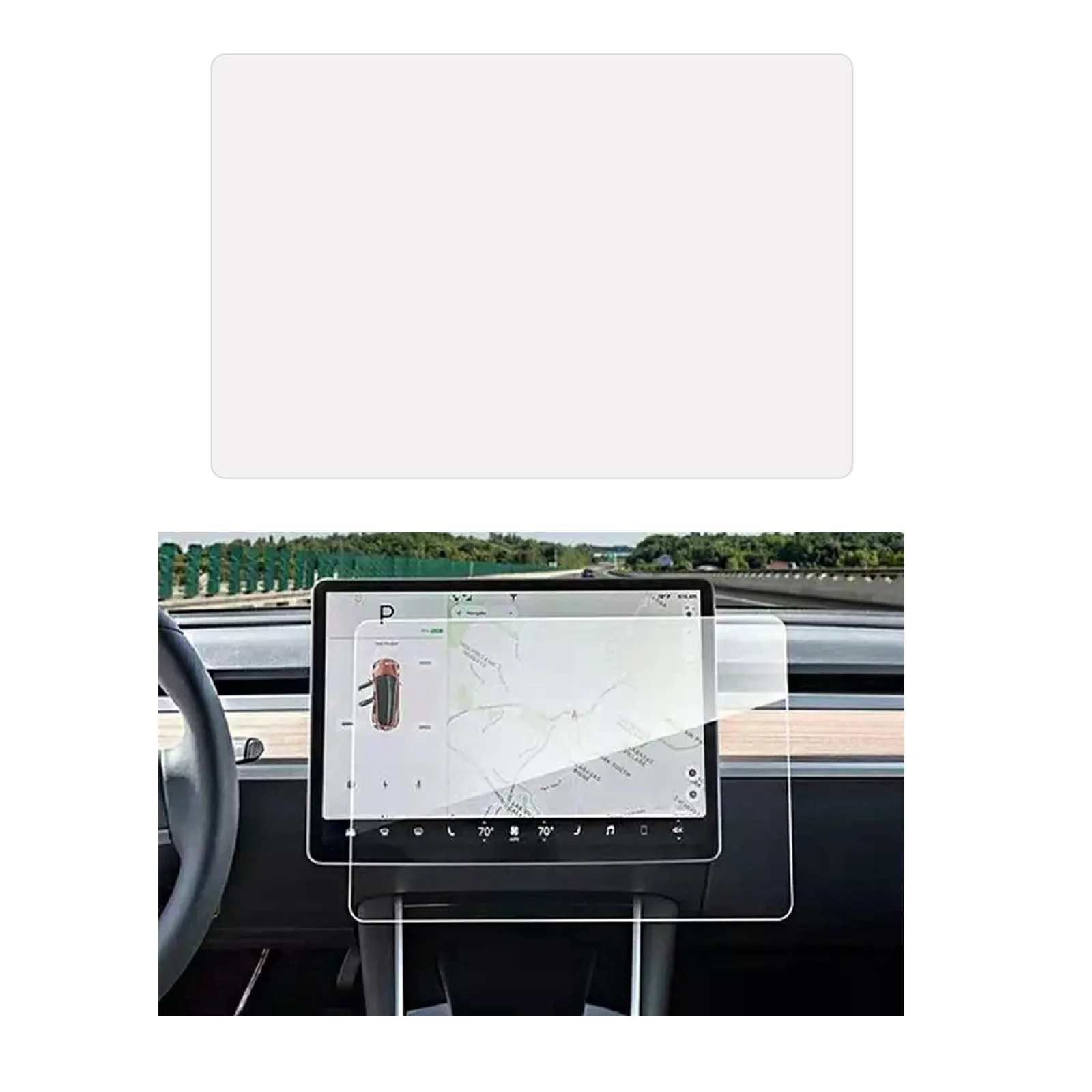 Tesla Model 3 Matte Screen Protector Model Y/X/S Center Control Touch Screen Car Navigation Tempered Glass Accessories