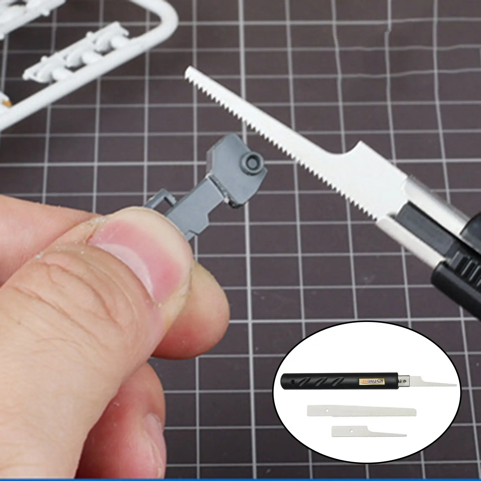 Mini Saw Tools Hand Cutting Exquisite Craft Cutter DIY Anti-Slip Craft Tool Kit Model Carving Small Hand Saw for U-Star UA92600