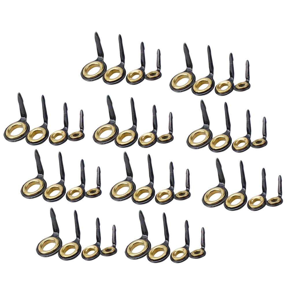 40Pcs Stainless Steel Single Leg Fishing Rod Guides Repair Guide Replacement