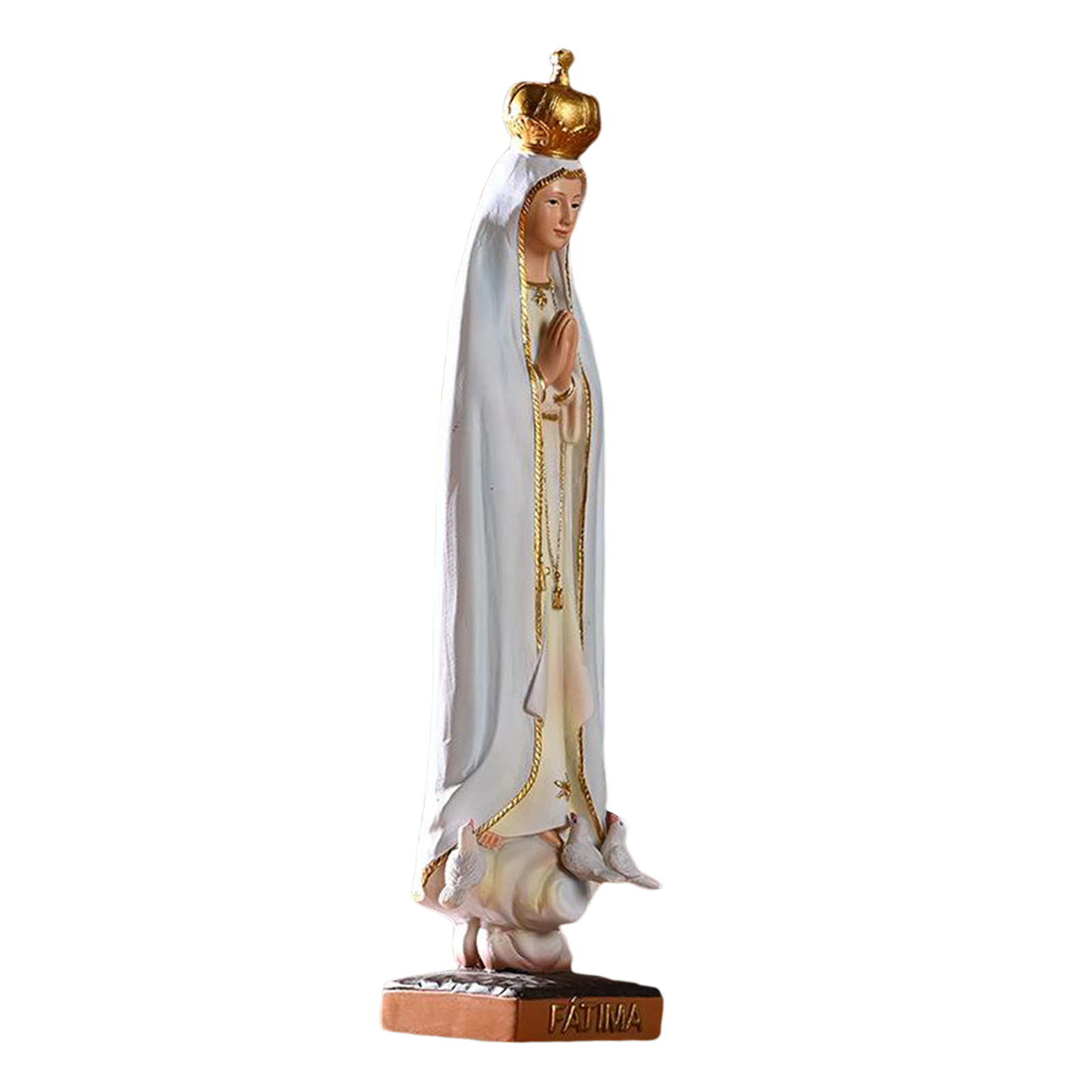 Virgin Mary Figurine Statue, Catholic Religious Decoration,Home Decorative Ornaments, Painted Resin Art Crafts Church Ornaments