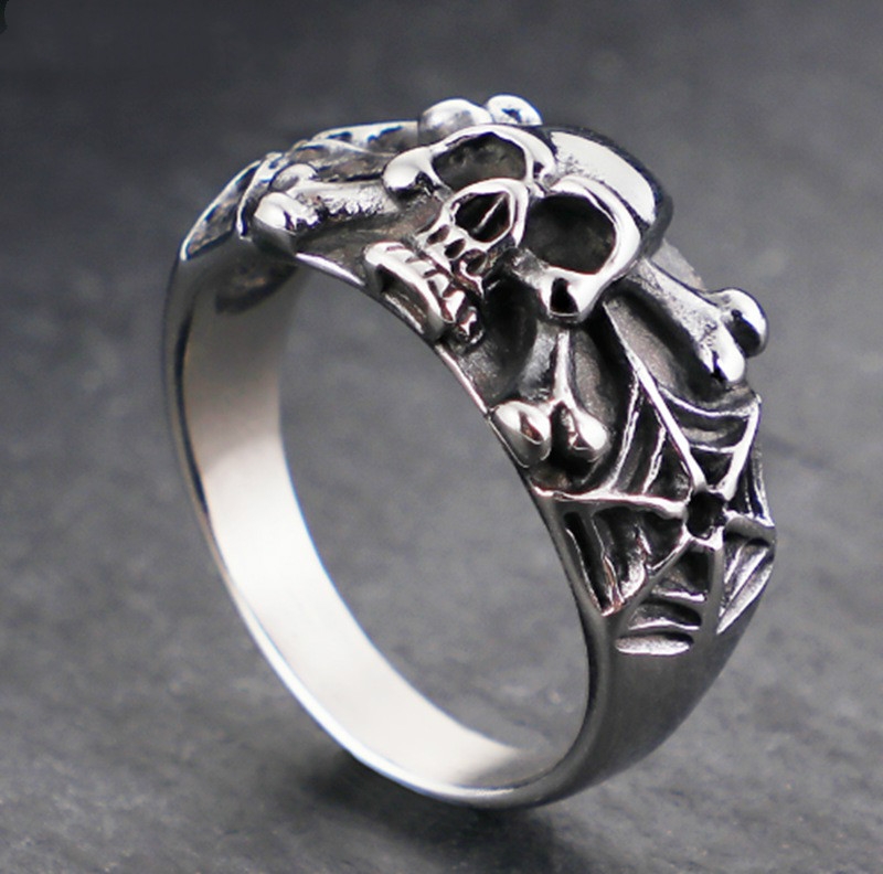 2022 Amazing Gothic Steel Skull Rings - Animals Aso