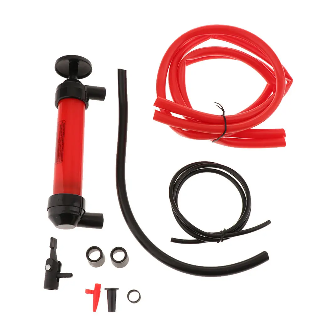 Multi-Use Siphon Fuel Transfer Pump Kit (for Gas Oil and Liquids) Manual Sucker