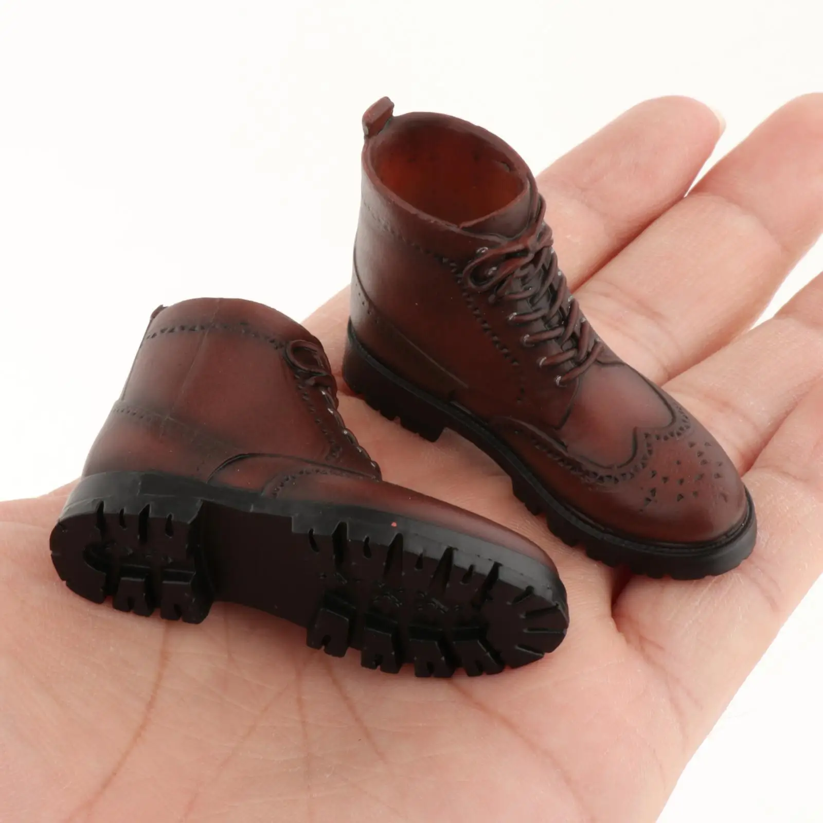 1/6 Soldier Handmade 5.6cm PU Leather Shoes 12 Inch Action Figures Costume Accessory