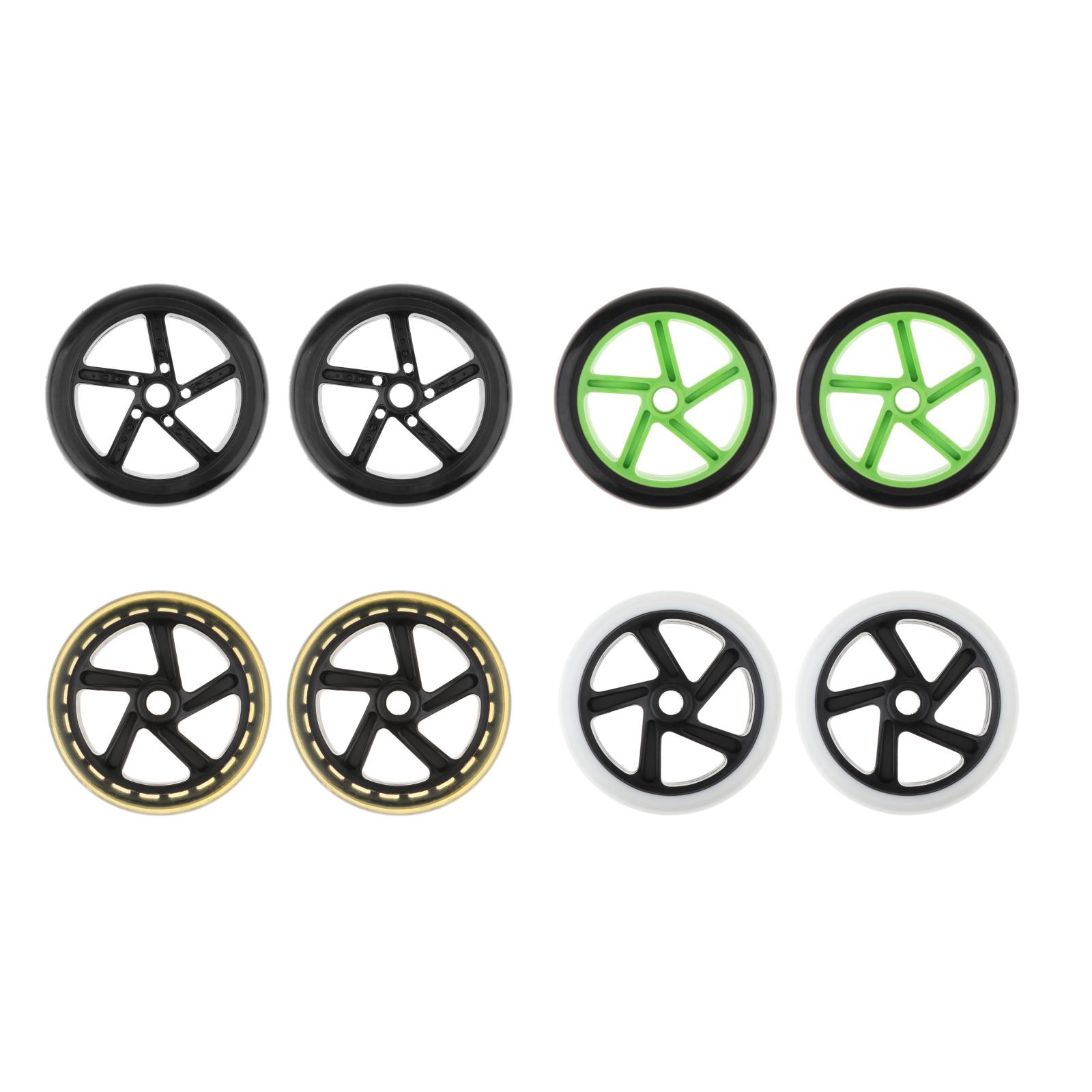 2 Pcs Kick Scooter Wheels Pro Stunt Scooter Replacement Parts Noiseless Front Rear Spare Tires Modified Wheels Kids Present