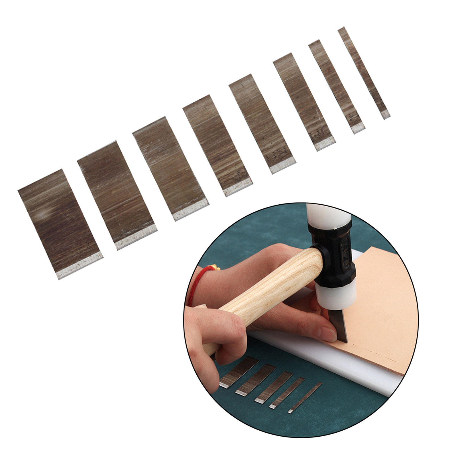 8Pcs Steel Leather Die Cutter Cutter Cutting Mold Shapes Embossing Stencil Template Punching Wallet Leather Craft Tool Supplies