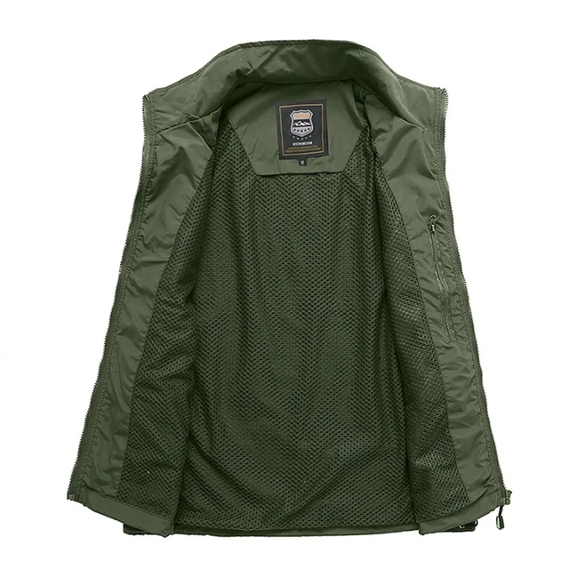 Outdoor Summer Tactical Fishing Vest Jackets, Men Safari Jacket