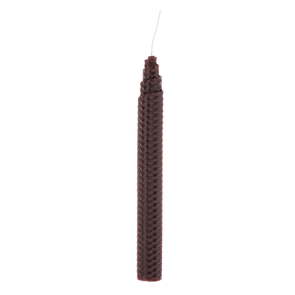 8.27 Inch Beeswax Taper Candles in Natural - 100% Beeswax Honeycomb Candles with Cotton Wick