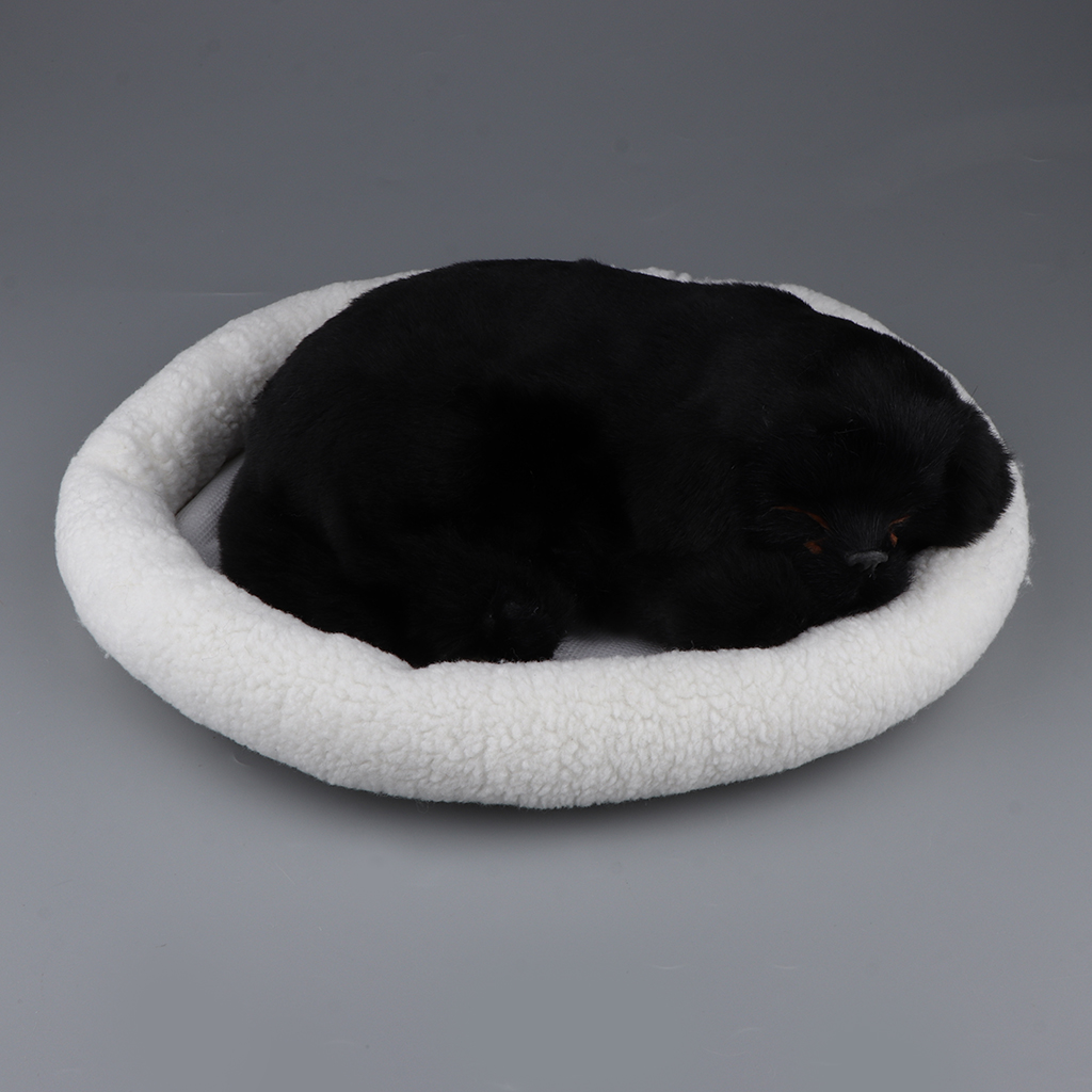 Simulation Dog with Breathing Ornament Adorable Plush Cute Home Decoration