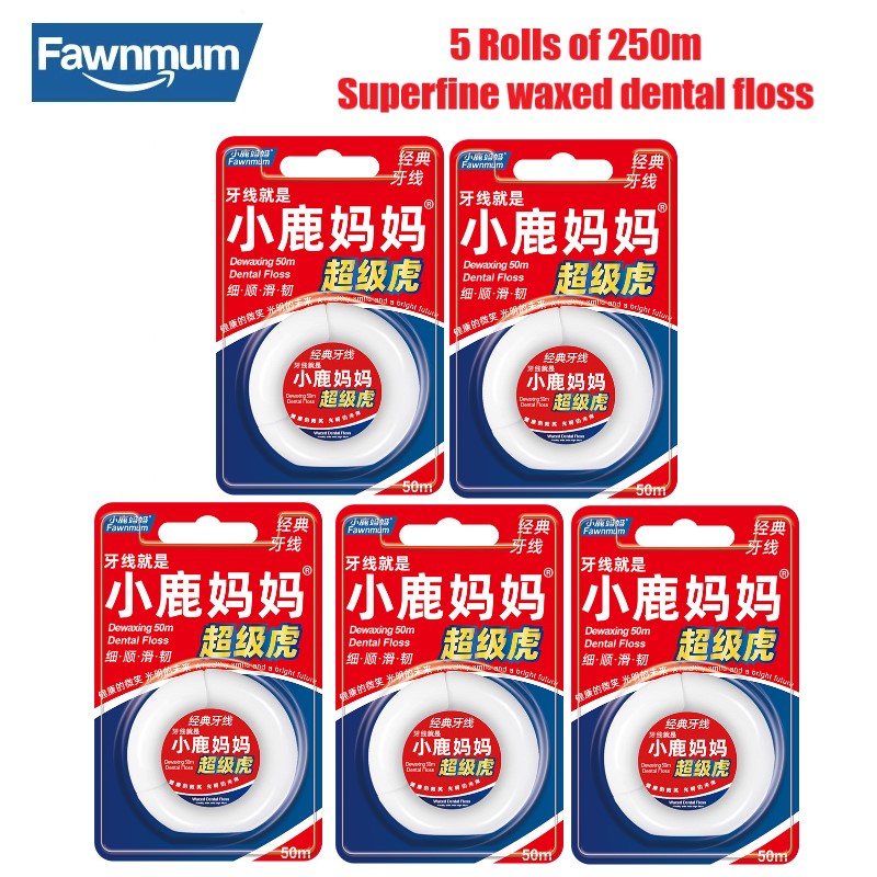 Best of Fawnmum 5x50m Dental Floss Teeth Cleaning Wax Mint Flavored Dental Floss Spool Toothpick Teeth Flosser Tooth Clean Oral Hygiene Reviews & Tips