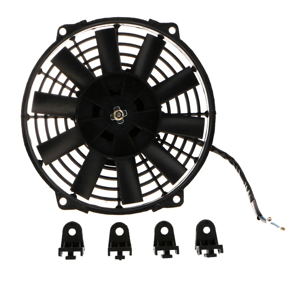 Car Automobiles Trucks Vehicles Electric Radiator Cooling Fan 80W 12V Large Air Volume and Low Noise 3 Sizes