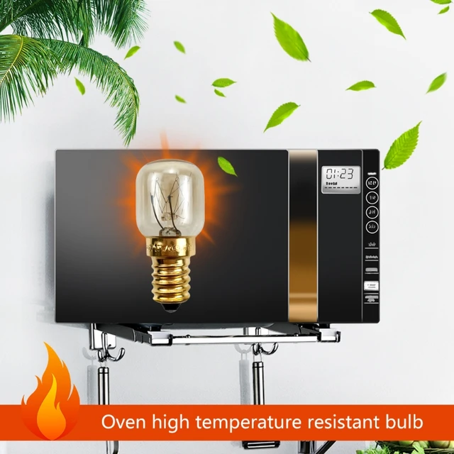 Ampoule E14 pour machine à pain, four à micro-ondes, thermostabilité à 300  degrés, lampe T22 T25 15W 25W 220V-240V, 2 pièces - AliExpress