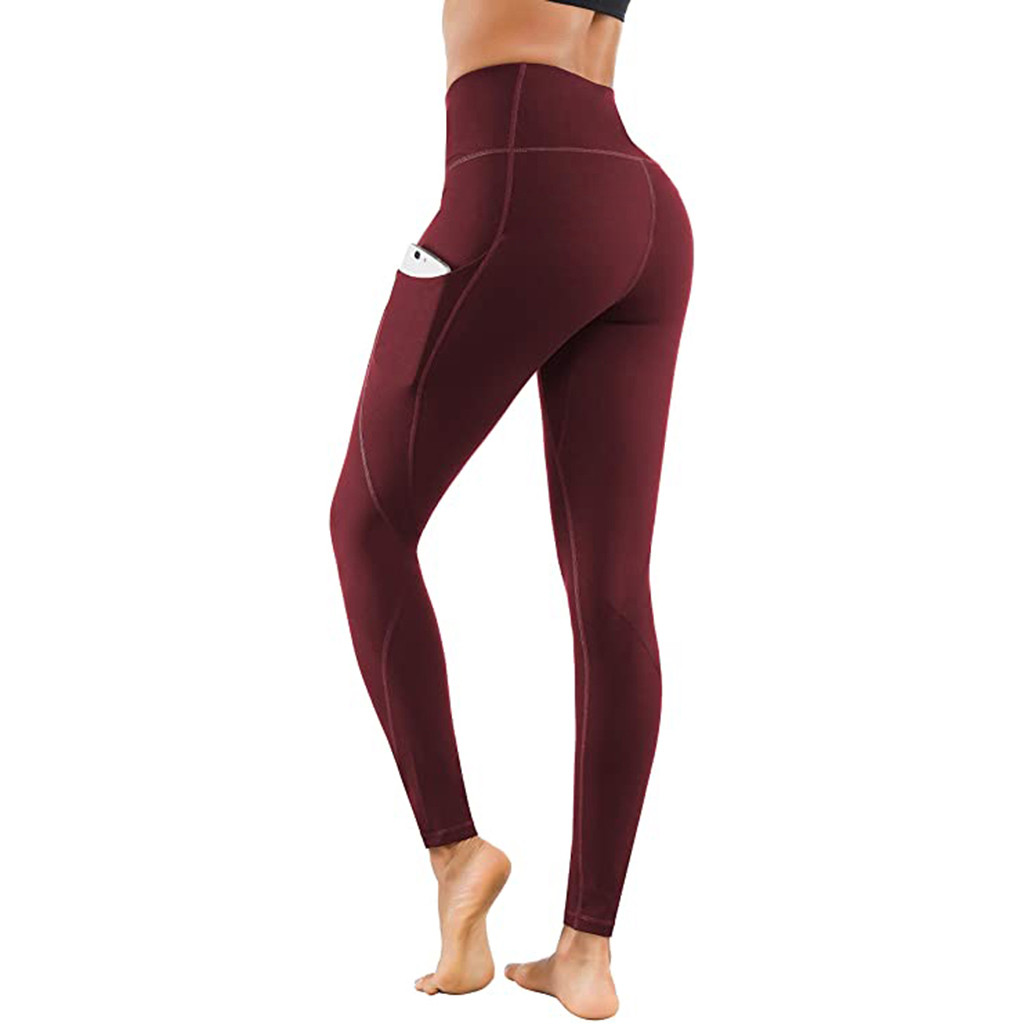 bolso calças legging feminina corrida justa calças esportivas roupas para casa