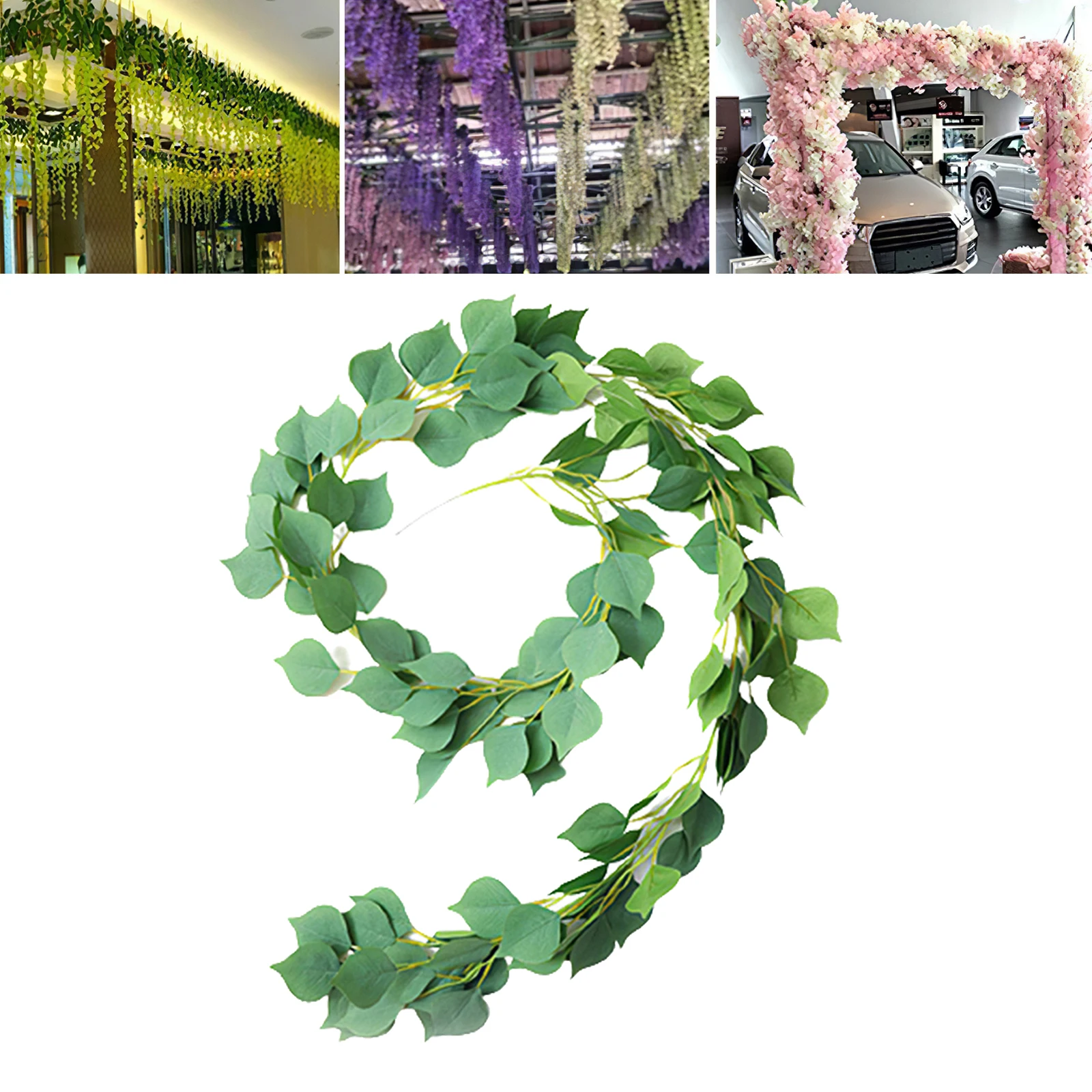 200cm Artificial Eucalyptus Vines Hanging Plants Green Leave Garland For Home Wedding Arch Backdrop Decor DIY