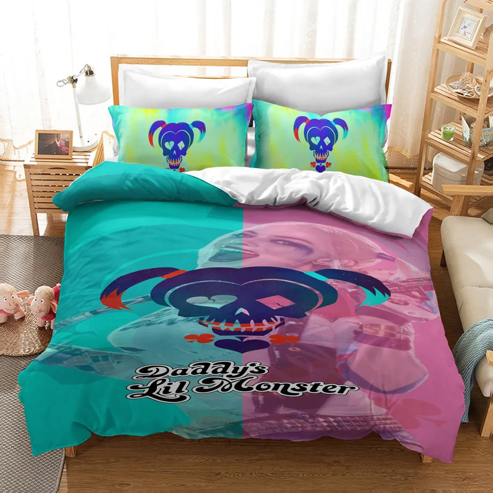 3D Suicide Squad Joker Harleen Quinzel Bedding Set Duvet/Quilt Cover Pillowcase