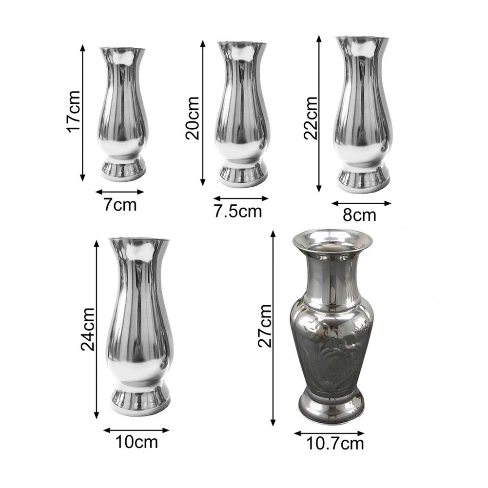 Настольные вазы в минималистичном стиле, прочные изысканные Твердые  Антикоррозийные декоративные вазы из нержавеющей стали для цветов,  настольные вазы в китайском стиле | AliExpress