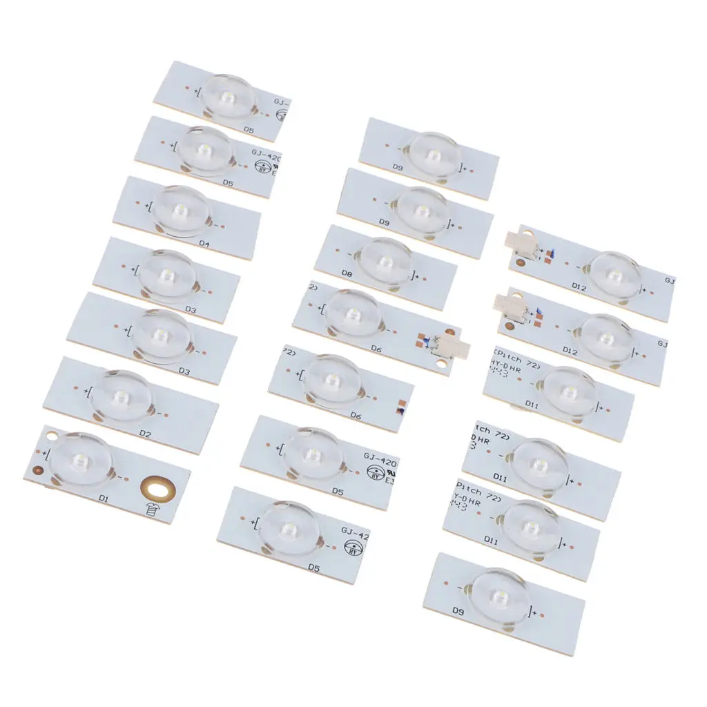 dolity 20Pcs 6V SMD Lamp Beads with Optical Lens Fliter for 32-65 inch LED TV Repair