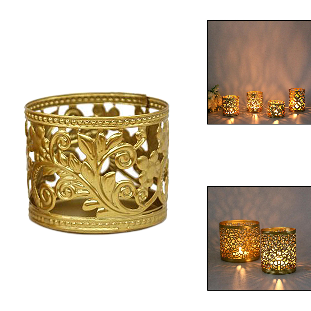Creative Hollow Candle Holder Iron Art Decorative Candlestick Holder Tabletop Tealight Candle Stand Wedding Home Decor