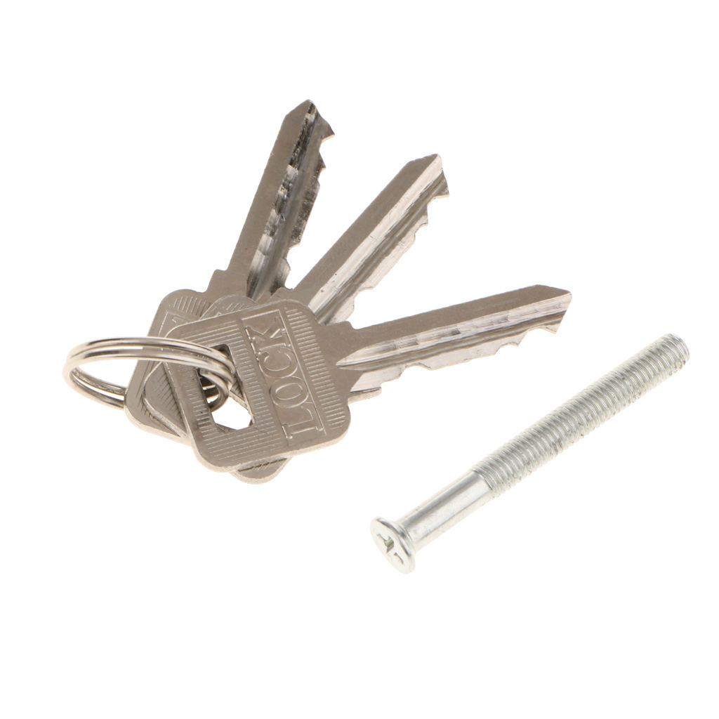 Office Home Security 3.26inch Long Silver  Anti-theft Door Entry Cylinder Lock Core with 3 Keys