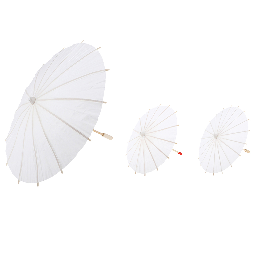 20cm - 40cm Umbrella Parasol Cocktail Picks, Chinese Oil Paper Umbrella Solid Color Art Decor Paper Umbrella Hand-painted