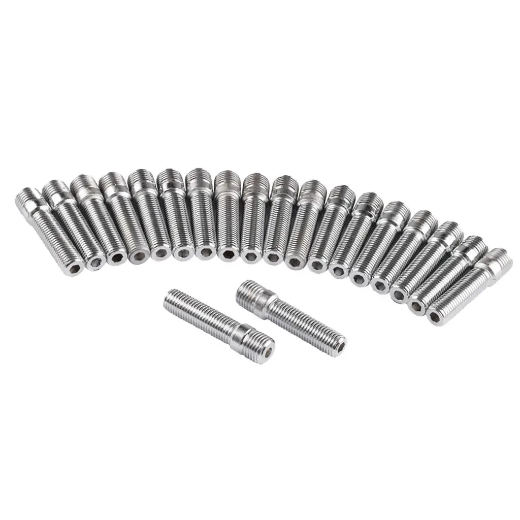20x M14*1.25 To M12*1.5 58mm Long Wheel Stud Conversion Kit For German Cars