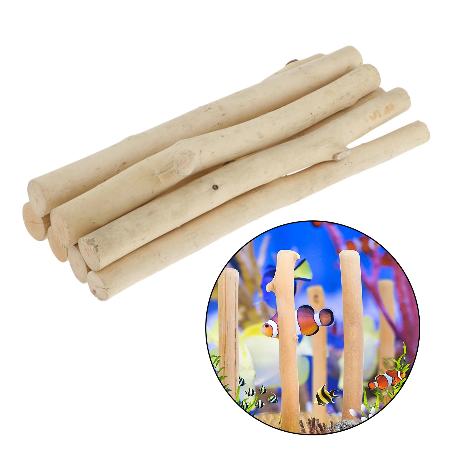 7PACK Unfinished Wooden Sticks Dowel Rods for DIY Crafts Natural Branches for Floristry, Wreath Making and Home Decorations