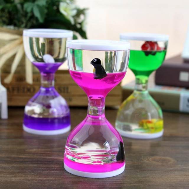 OK modello olio versato goccia artigianato natale bambini giocattolo  clessidra Timer regali di compleanno decorazione della casa figurine a  clessidra di colore - AliExpress