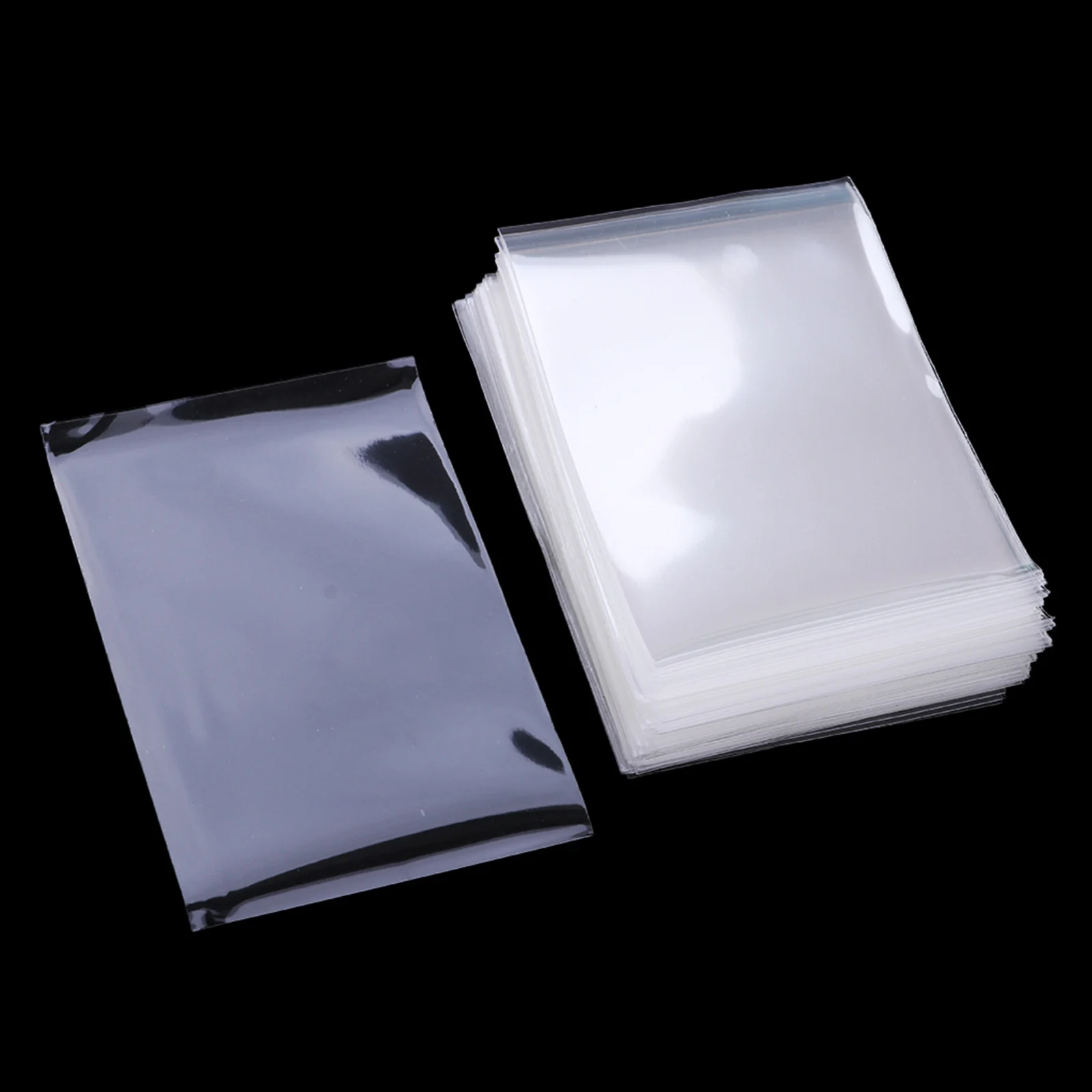 Pack of 100 Premium Plastic Transparent Card Sleeves Pockets Game Cards Sheets Protector for Game Cards Sport Cards