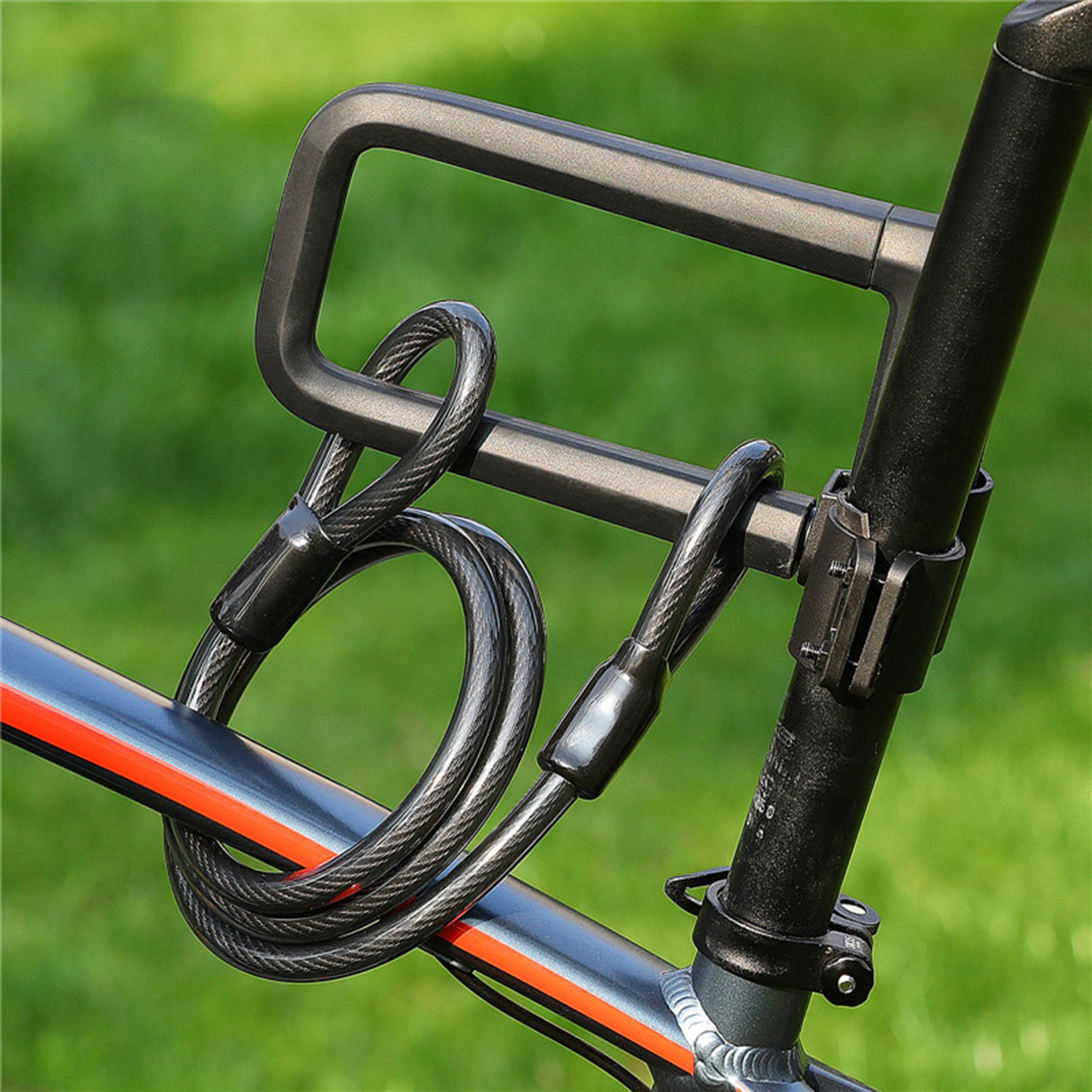 Safety Bike Steel Cable Braided with Loop end Strong Security Vinyl Coated 4ft Lock Cable for Boat Gate Ladder Motorbike