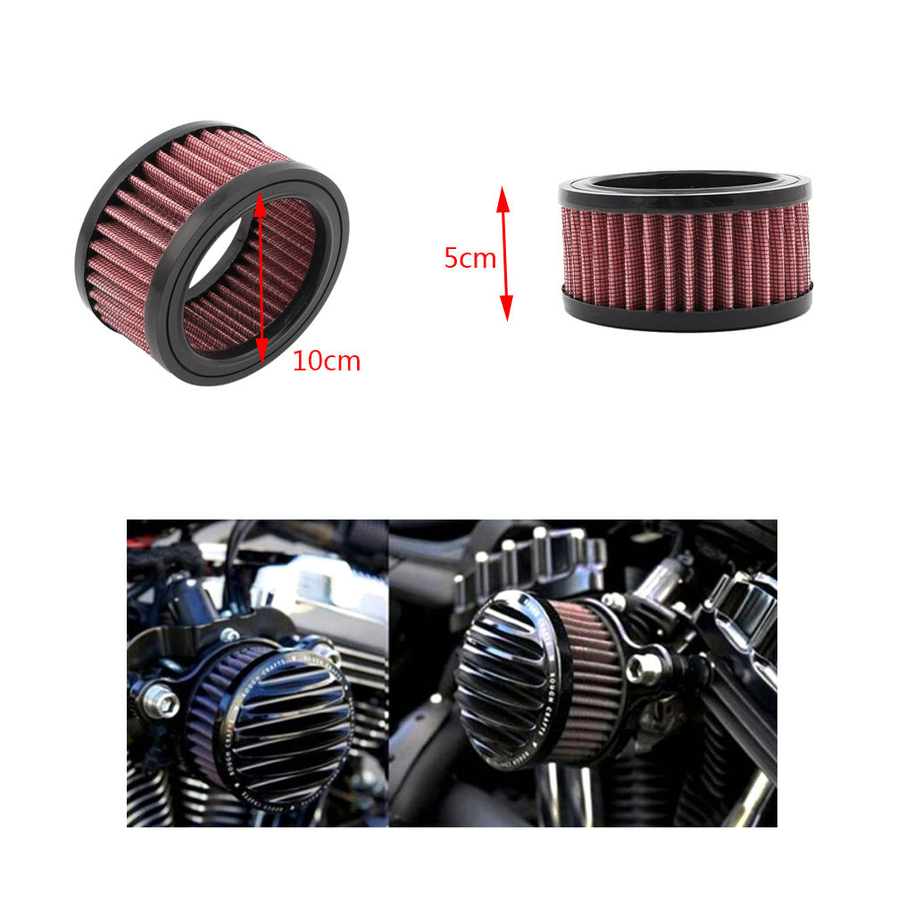 Replacement Air Filter Fits for  Sportster XL 883 1200 Motorcycles (Red)
