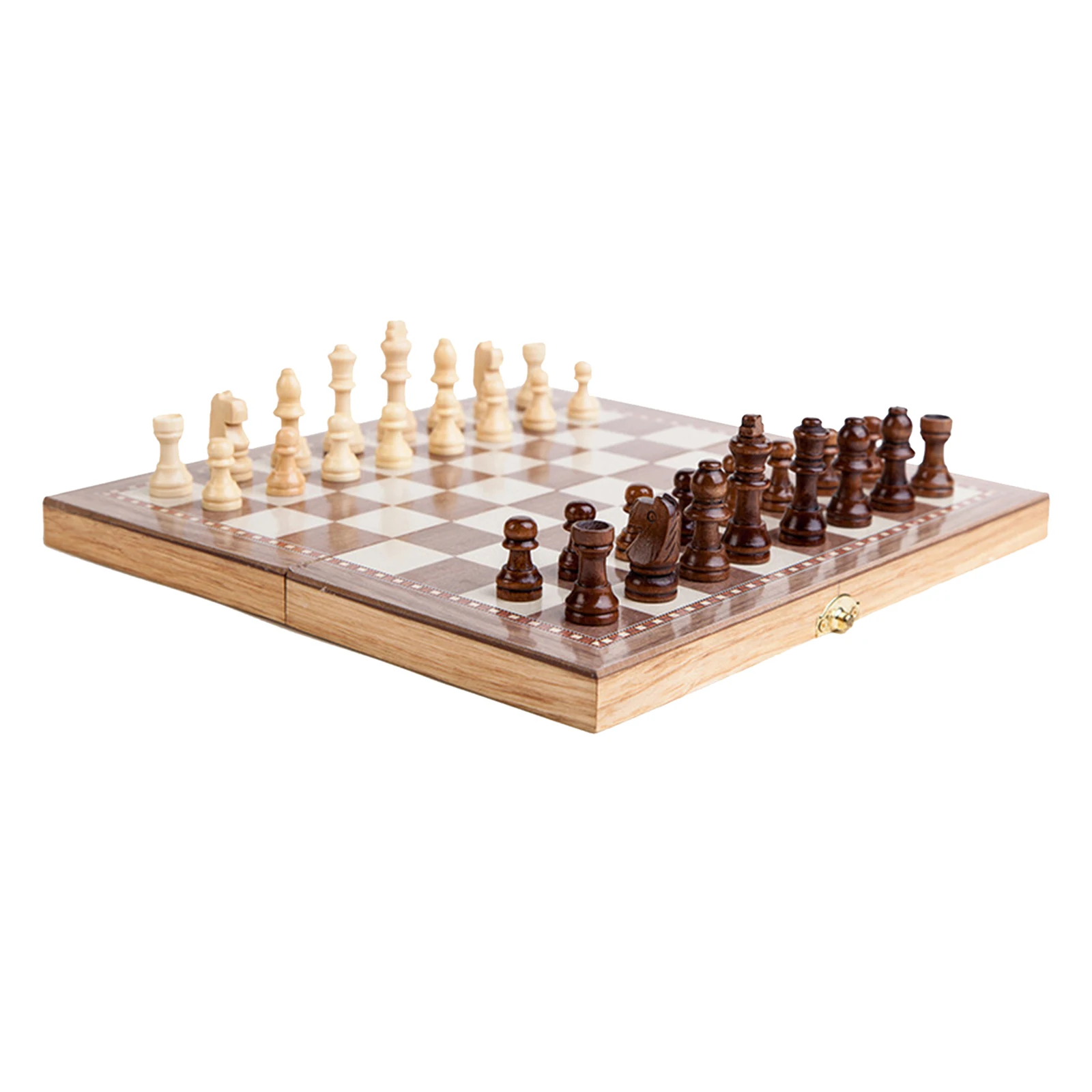 Foldable Handcrafted Alloy Chess Set Travel Board Game Toy for Chess Lovers