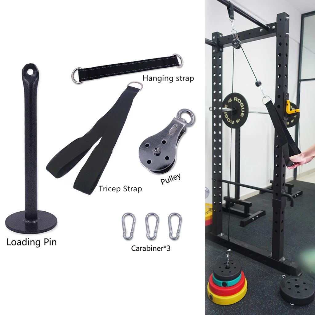 Fitness Pulley Cable Machine System Attachment Home Equipment DIY Fitting Slimming Lifting Steel Wire Cable DIY Loading Pin