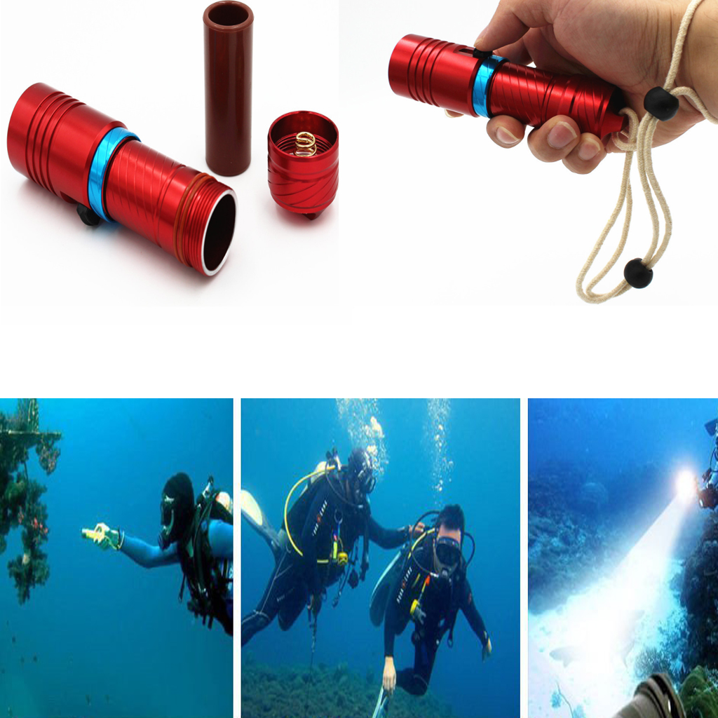Underwater 100m  Waterproof Diving LED Flashlight 1000LM Lamp