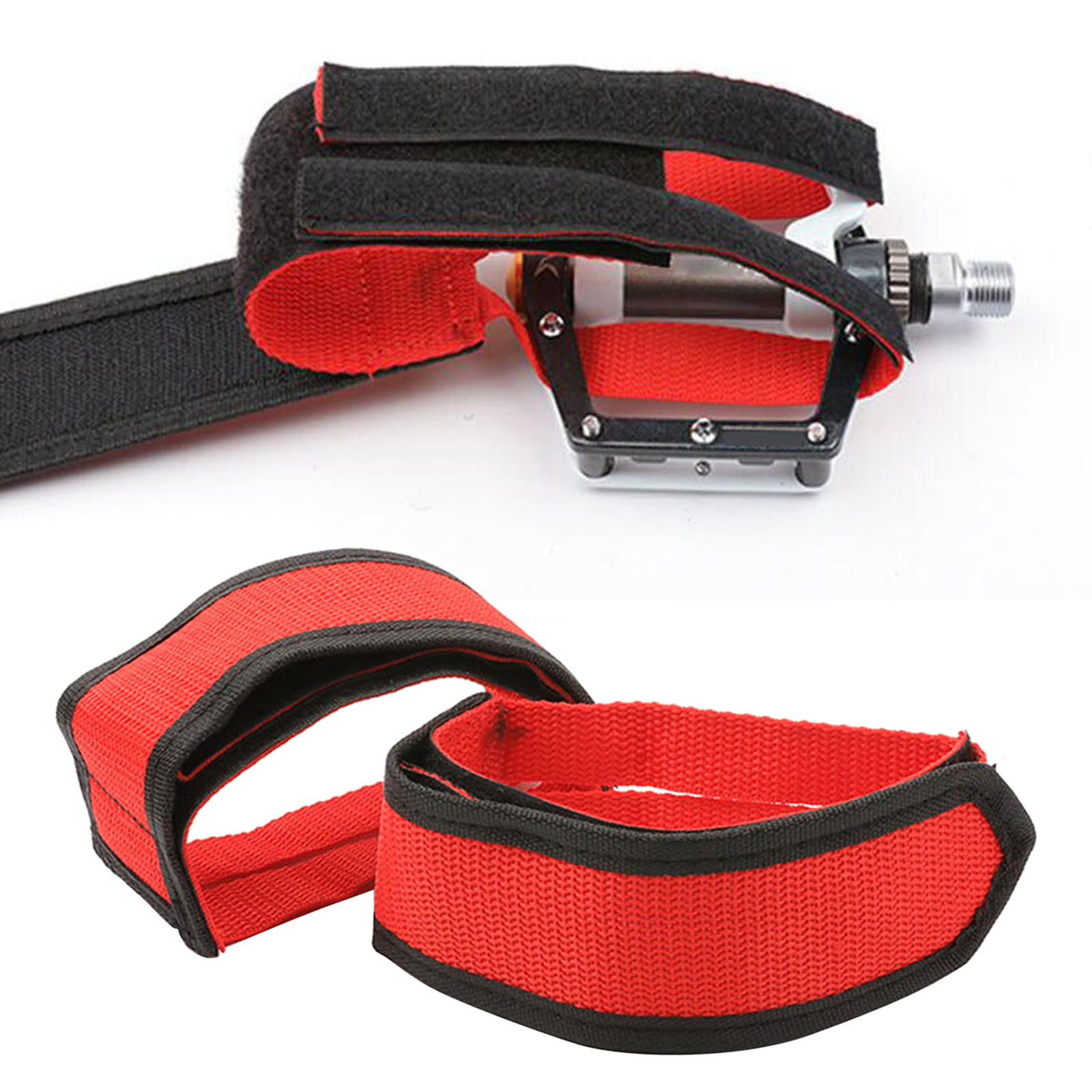 Pedal Strap Adjustable Fixed Gear Toe Clips Straps for Bicycle Cycling Outdoor Adults Kids