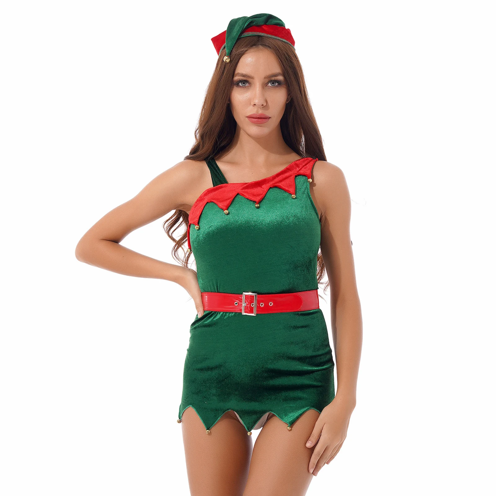 75cm Adult Ladies Elf Costume Christmas Xmas Fancy Dress Party Hat Helper 