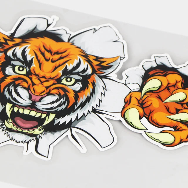 WOONEKY 2 Pçs Adesivo De Tigre Desenhos Animados Decalques De Arte