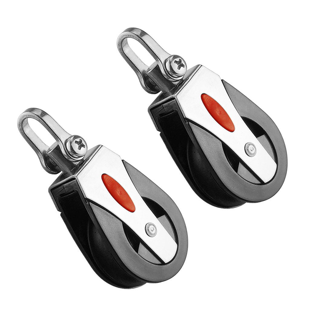 2Pcs New Maine Sailing Sailboat Bearing Pulley Universal Head Boat Hardware