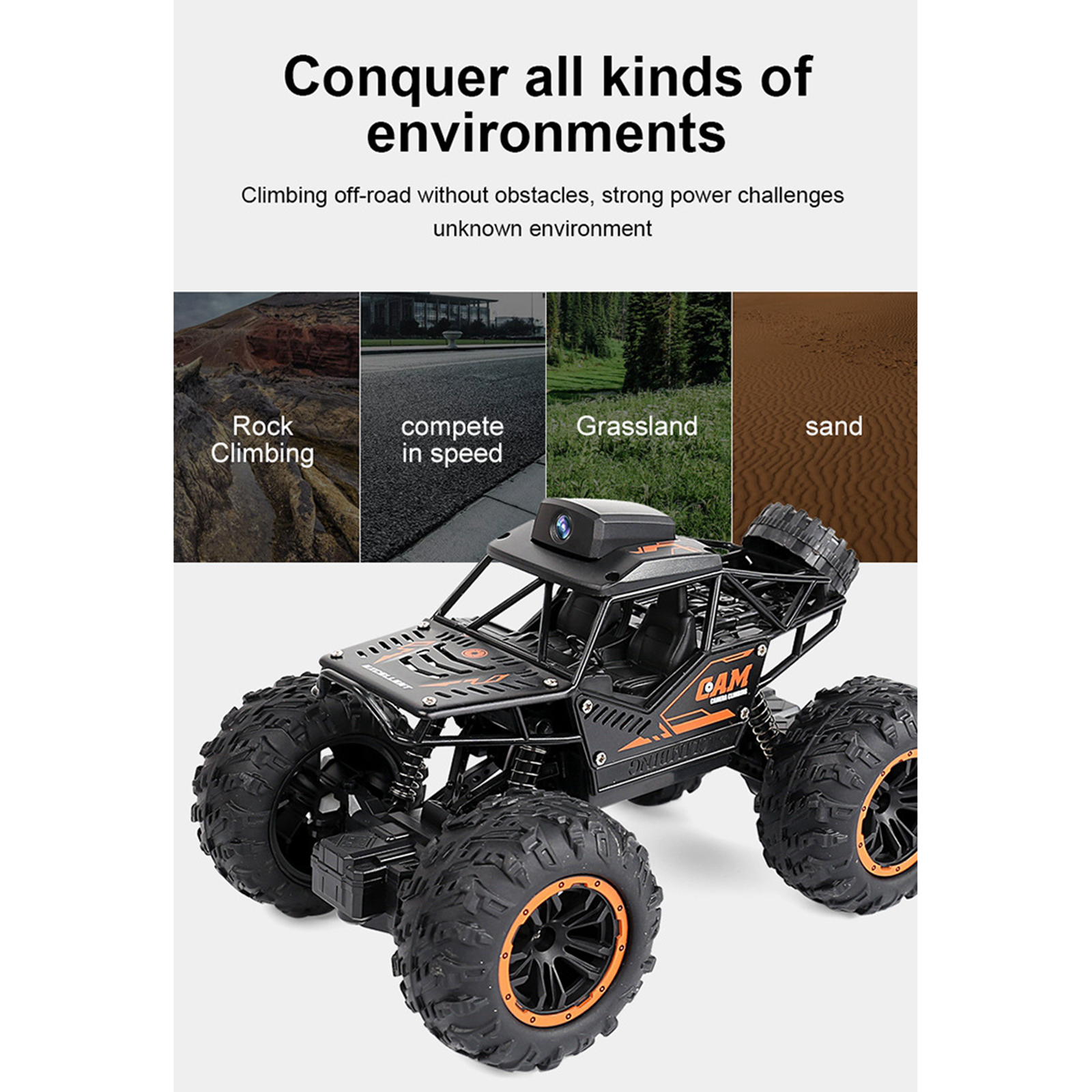 WIFI RC Car with Camera 1:18 Hobby Trucks Toy for Kids Boys Adults Gift