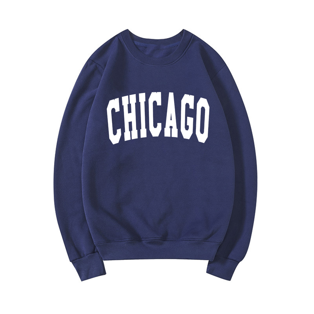 chicago cidade chicago moletom com capuz unissex manga longa crewneck sweatshirts streetwear feminino topo pullovers casuais hoodies