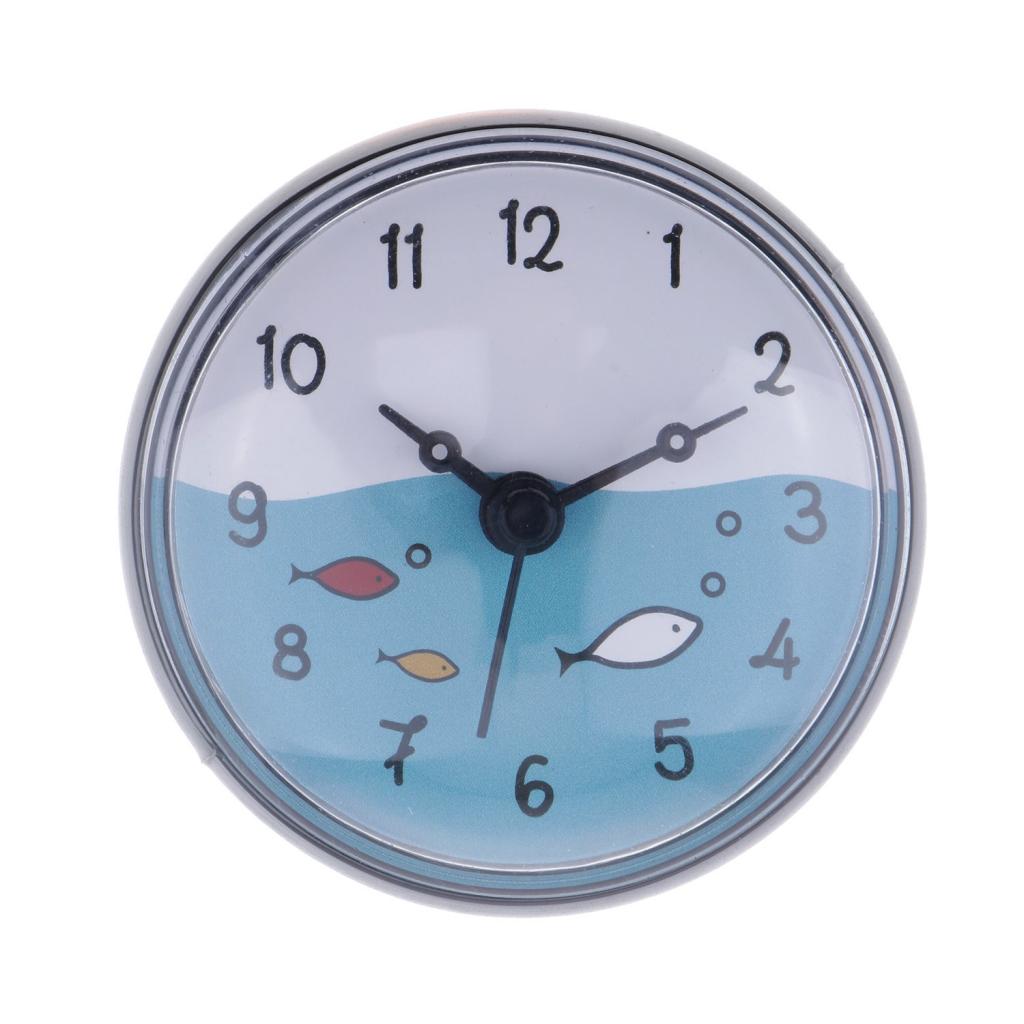 Bathroom Bath Kitchen Clock Waterproof Arabic Numerals for Mirror Windows