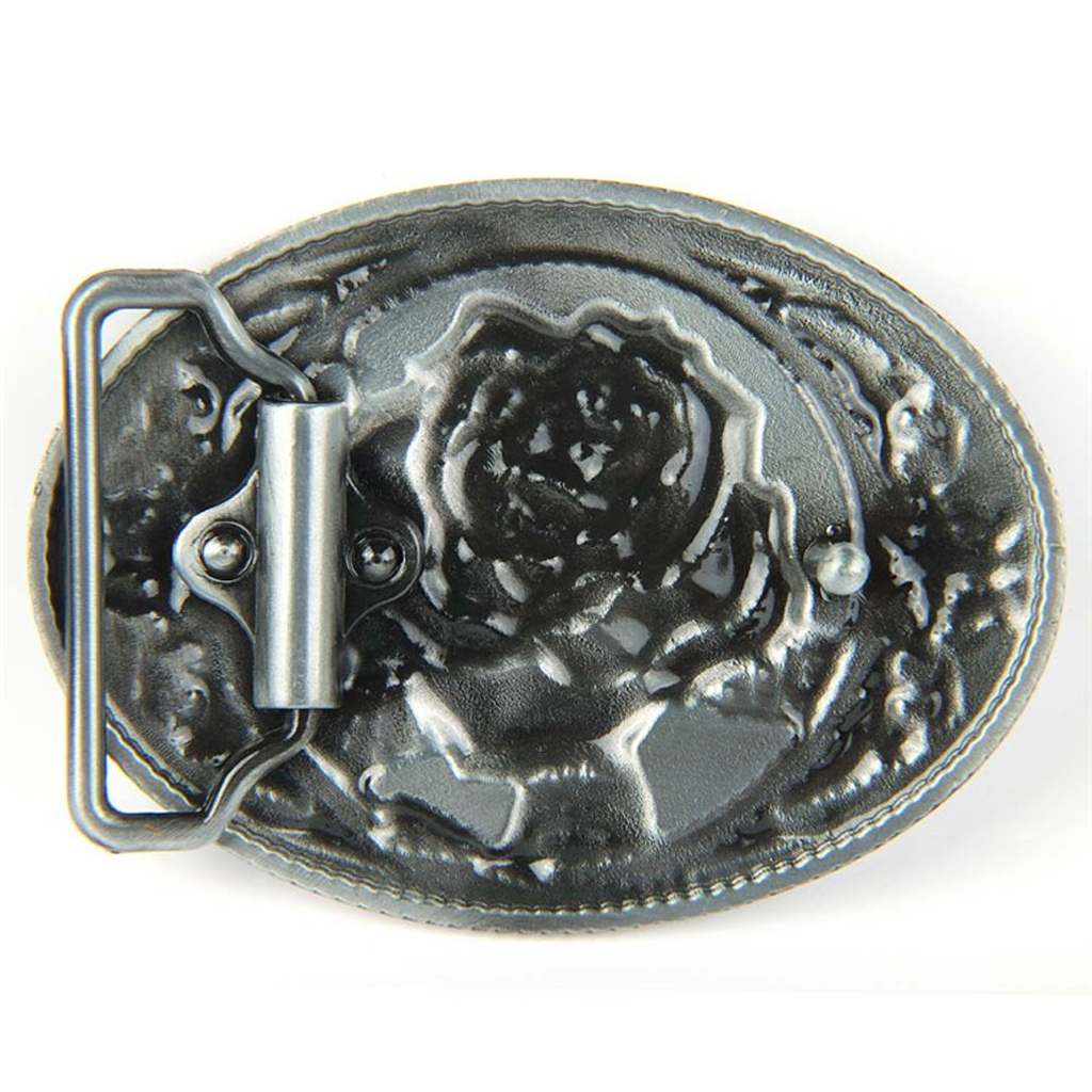 Vintage Rose Flower Pattern Hippie Western Cowboy Belt Buckle for Mens Gifts