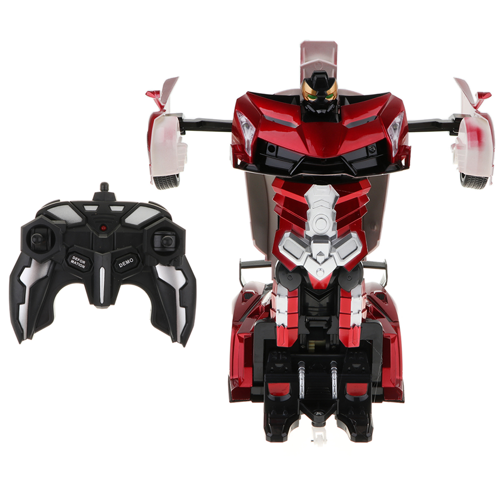 MagiDeal 1:12 Scale 2-in-1 Gesture Sensing RC Racing Car Transforming Robot Kids Remote Control Toy Birthday Gift