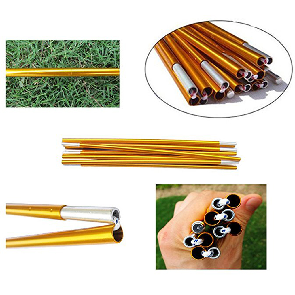 2 Pcs / Set Aluminum Alloy Camping Travel Tent Awning Pole Kit Support Pole