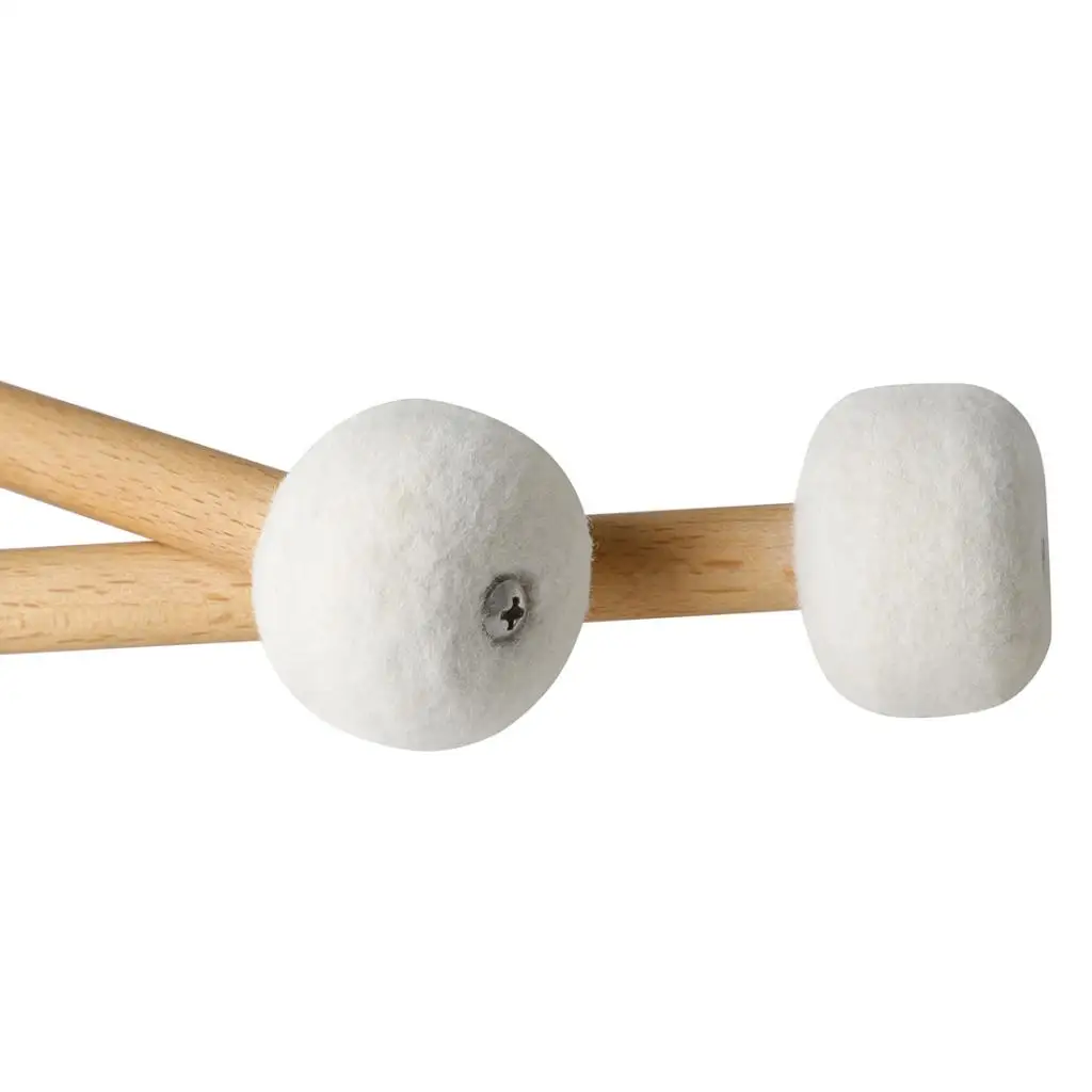 2 Pack Timpani Mallets Sticks Felt Head Drum Sticks Mallets With Wood Handle