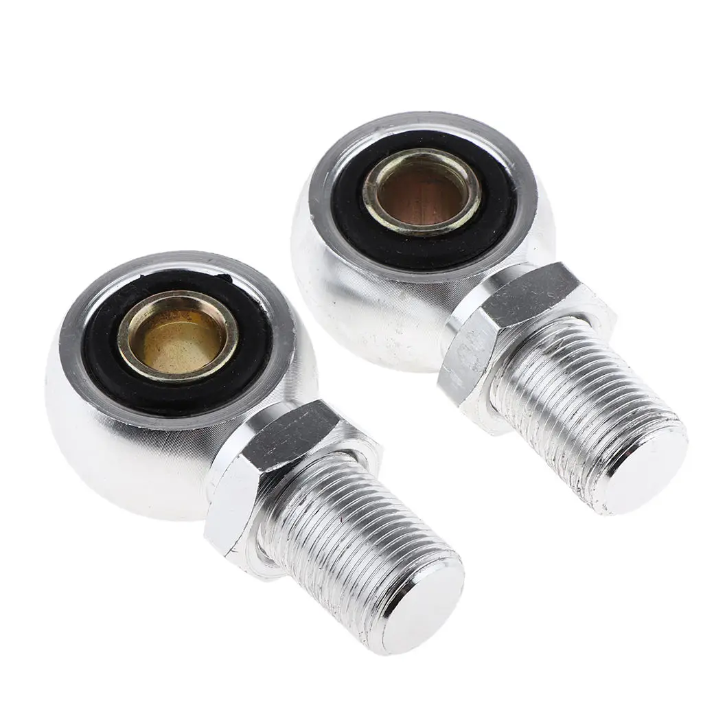2pcs Custom Motorcycle Shock Absorber Rear  Round Eye Adapters 10mm Sliver