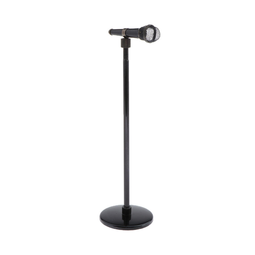 1: 6 Scale Dollhouse Miniature Adjustable Microphone Model Toys for Music Room